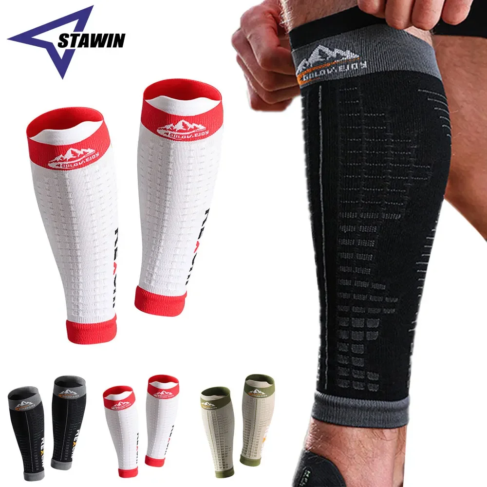 1 Pair Sports Knit Compression Leg Calf Sleeves Socks Shin Splint Support Relief for Running Jogging Marathon Hiking Soccer Gym