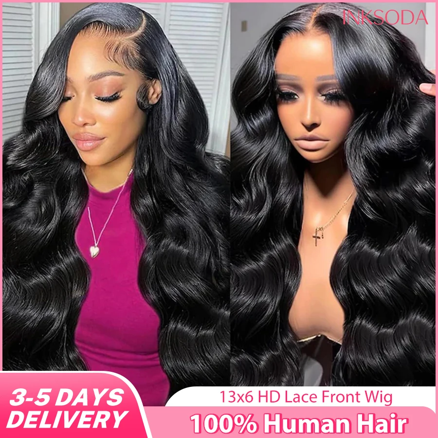 

Body Wave Human Hair Wigs 13x6 HD Lace Frontal Wig 30 40 Inch 13x4 HD Lace Front Wig For Black Women Pre Plucked Brazilian Hair