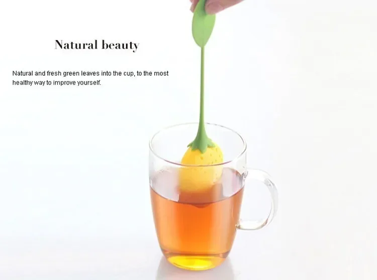 Tea Strainer Silicone Strawberry Lemon Design Loose Tea Leaf Strainer Bag Herbal Spice Infuser Filter Tools