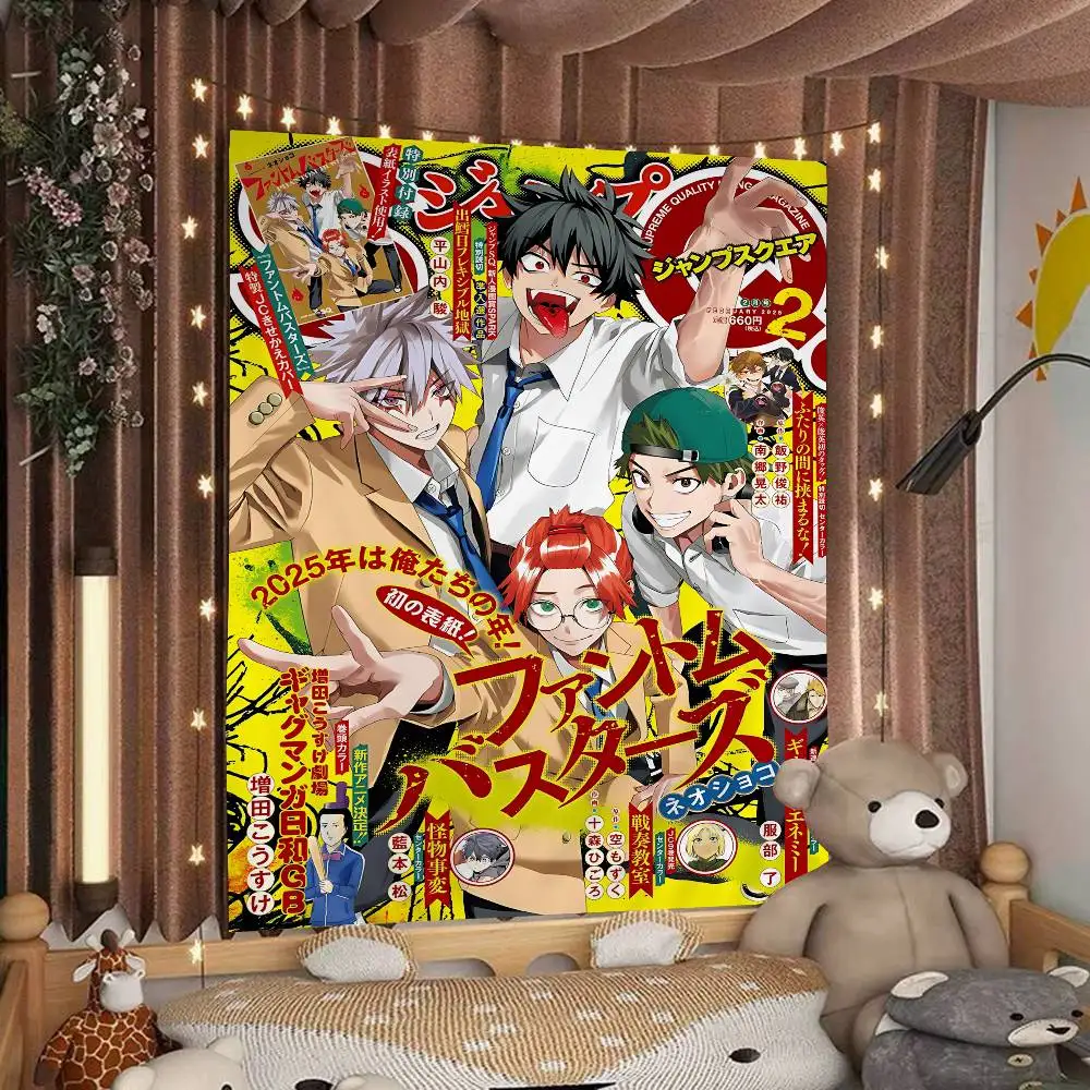 Anime Phantom Busters Cartoon Wandteppich für Wohnzimmer Home Dorm Decor INS Home Decor
