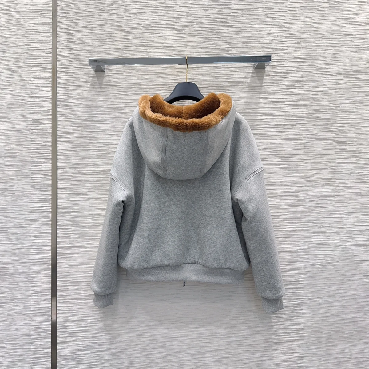 2026 high-quality women's double-sided plush lined hooded zipper sweatshirt jacket26101904