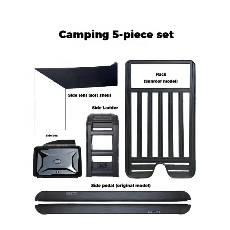 One-stop Car Upgrade J6 Side Box Off-road Folding Ladder Roof Rack Accessories for Accessories 2025