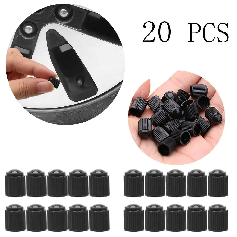 

20Pcs Plastic Bicycle Round Motorcycle Airtight Caps Wheel Accessories Dust Covers Tire Valve Caps