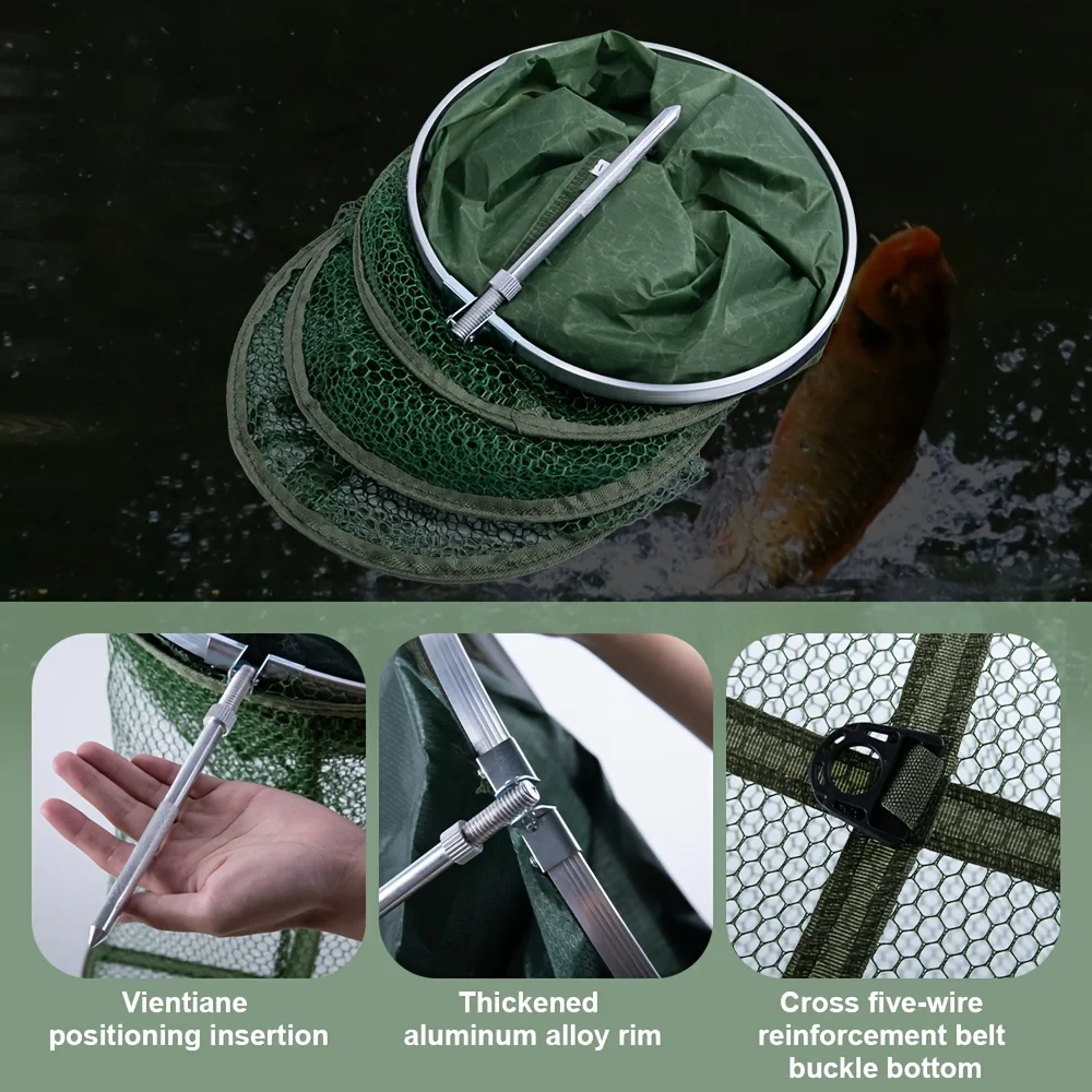 Goture Red de Pesca Plegable Malla Pequeña Bolsa-Portátil para Peces - imagen 4