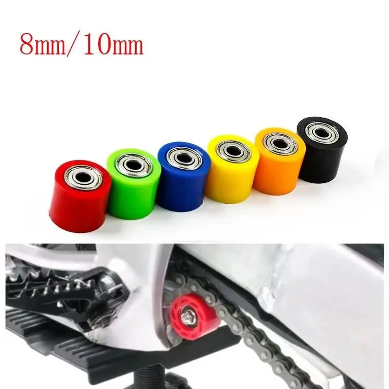 Motorcycle 8mm or 10mm Chain Roller Tensioner Pulley Wheel Guide for XR CR CRF KLX KX YZ YZF RMZ WR50CC-250CC ENDURO MX Pit Bike