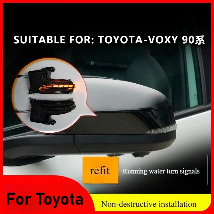 

For Toyota VOXY 90 series rearview mirrors, flowing water turn signals, daytime running lights, a touch of blue dragon scales