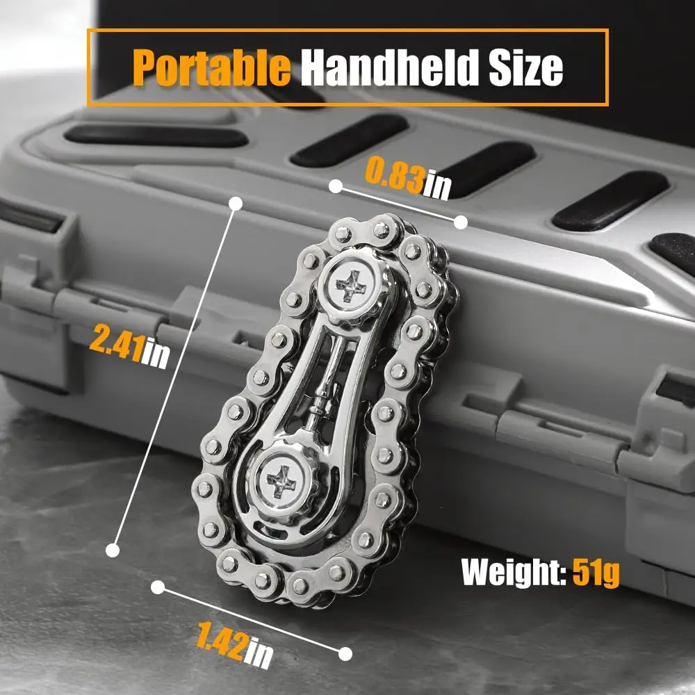 

New Creative Wheel Gear Chain Fingertip Gyroscope Adult Stress Relieving and Ventilating Artifact Finger Gyroscope Toy
