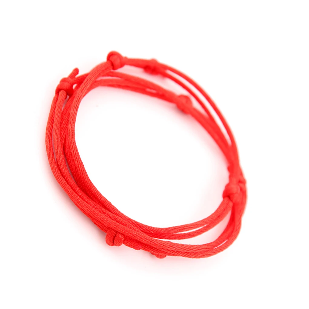 3x Red Simple Cord Bracelet For Women Durable Rope Made Skin-friendly Adjustable Long Service Life