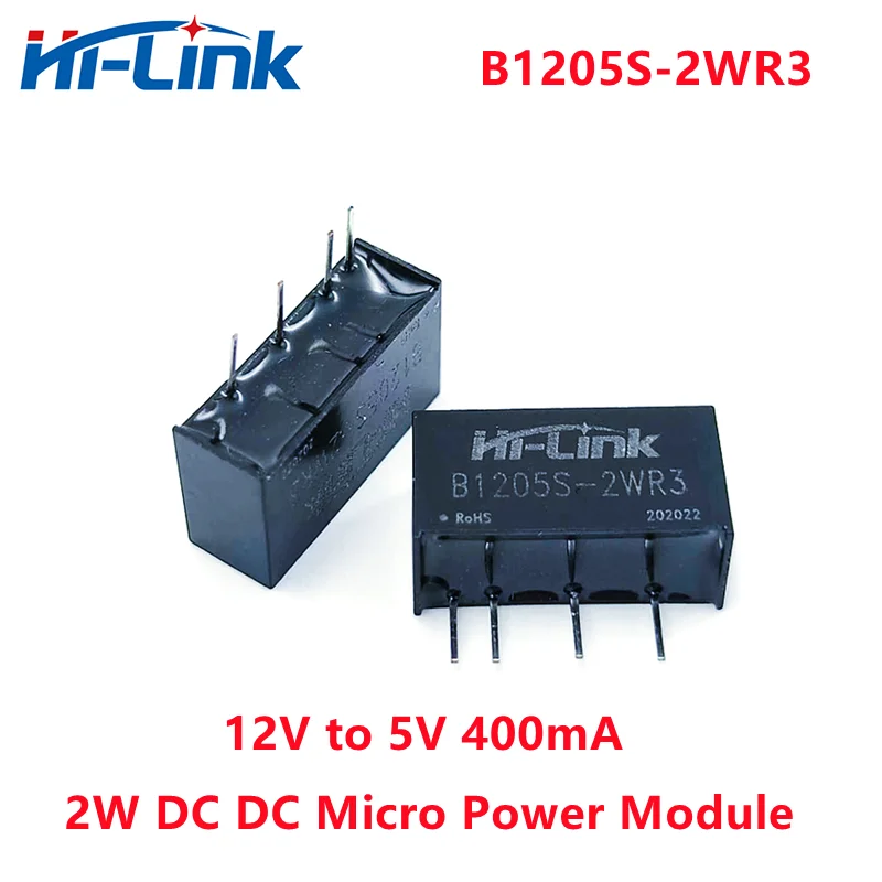 Hi-Link New B1205S-2WR3 Ultra Mini Transformer DCDC In stock Converter 2W 12V to 5V 400mA Output Switch Power Supply Module IC