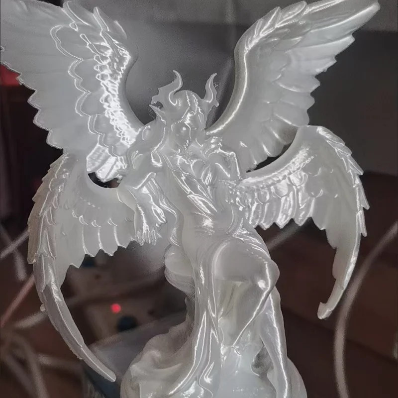 Gothic Demon Angel Statue 3D Printed Fantasy Figurine, White Sculpture Ornament for DIY Hand Coloring Home Decor&Collectors Gift view 5