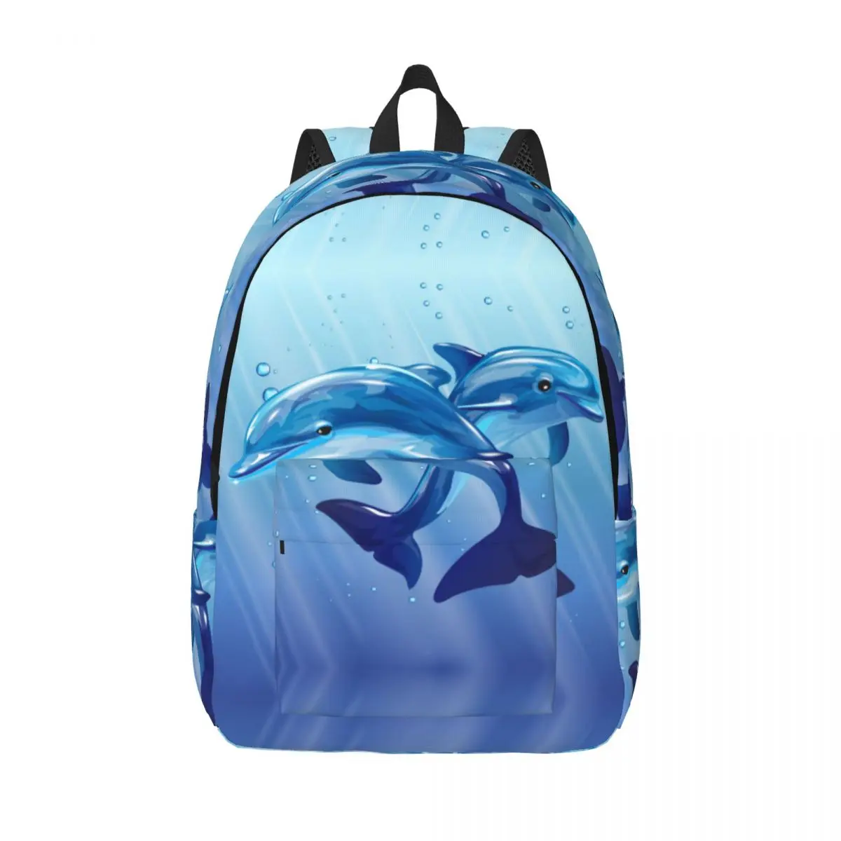 Student Bag Dolphins In The Water Backpack Parent-child Lightweight Backpack Couple Laptop Bag