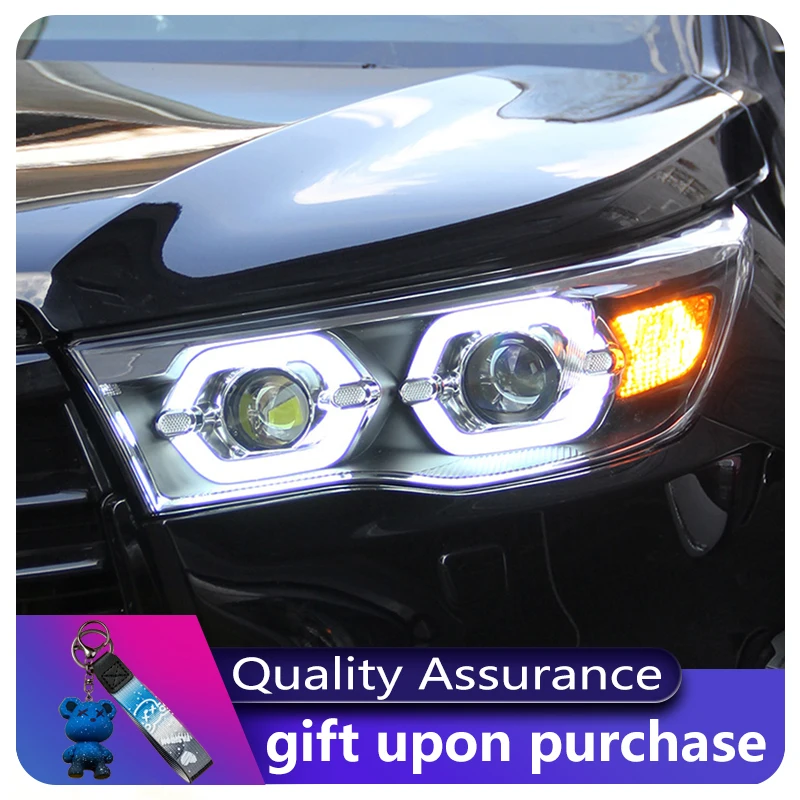 

Car Headlight FOR Toyota Highlander 2015-2017 Front Light DRL Head Lamp Upgrade LED HID Projector Lens Auto Tool Accessories