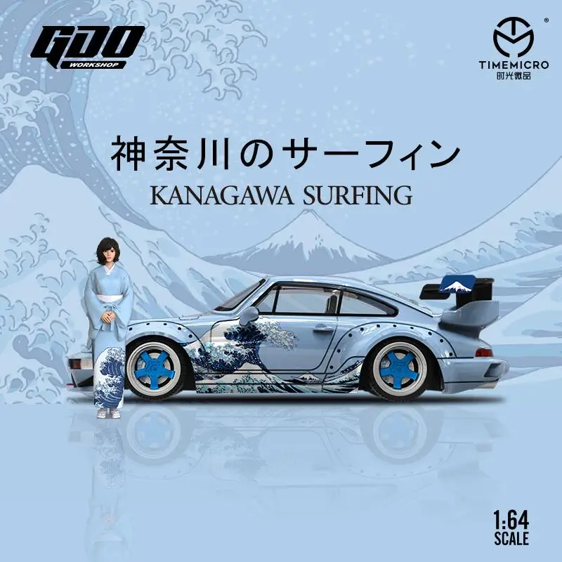 Time Micro X GDO 1:64 RWB The Great Wave off Kanagawa Model Car