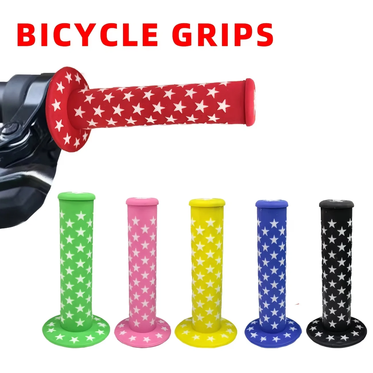 1 Paar Gummi-Fahrradlenkergriffe, rutschfest, wasserdicht, für Dreirad, Roller, Fahrradlenker, bunt
