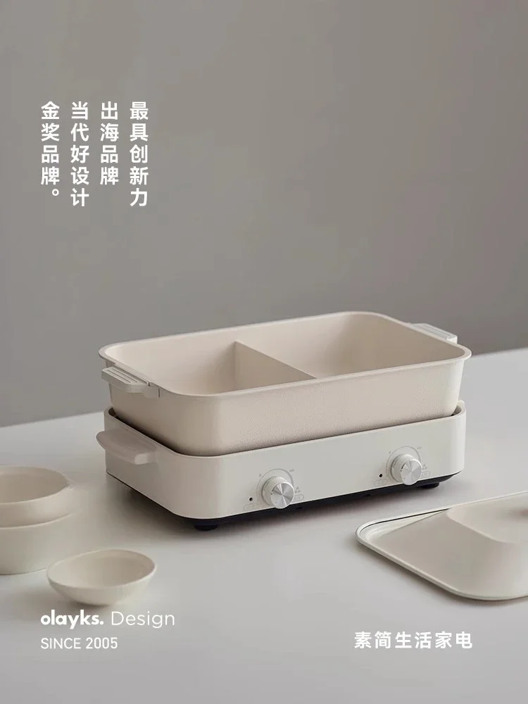 وعاء تسخين كهربائي متعدد الوظائف من Olayks 220 فولت للاستخدام المنزلي، شواية، قارب بخاري، طهي بالبخار CBC
