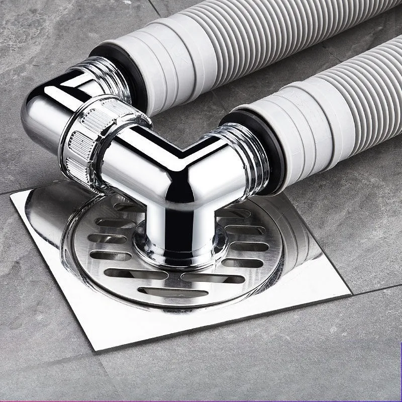 Universal Drain Adapter 2-In-1 Odor-Proof Overflow-Proof Three-Way Plastic Material Washing Machine Drain Cover Connector
