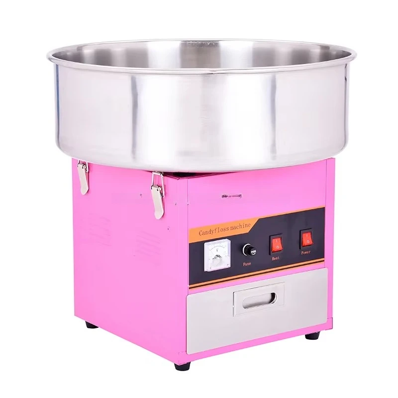 

Customized Pink Electric Sugar Cotton Candy Machine White Stainless Steel Power Industrial Food Parts Optimal Weight Output