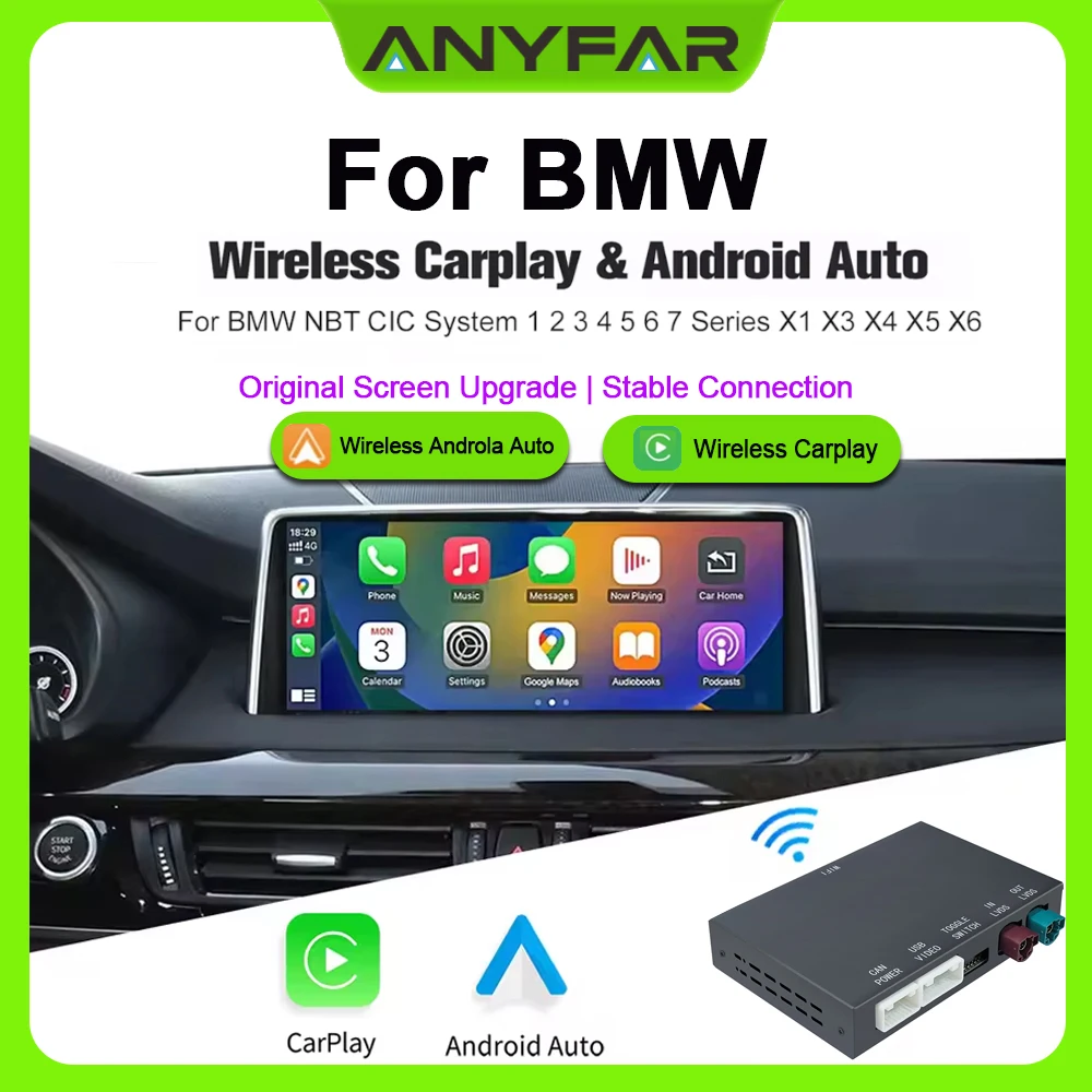 Wireless CarPlay Android For BMW CIC NBT System For BMW 1 2 3 4 5 6 7 Series X1 X3 X4 X5 X6 MINI F56 F15 F16 F25 F26 F48 F01 F10