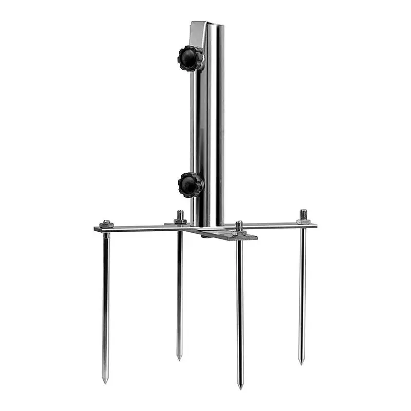 Metal Patio Umbrella Stand Multipurpose Ground Stake For Beach Umbrella Inground Umbrella Stand Anchor With 4 Spikes For Garden