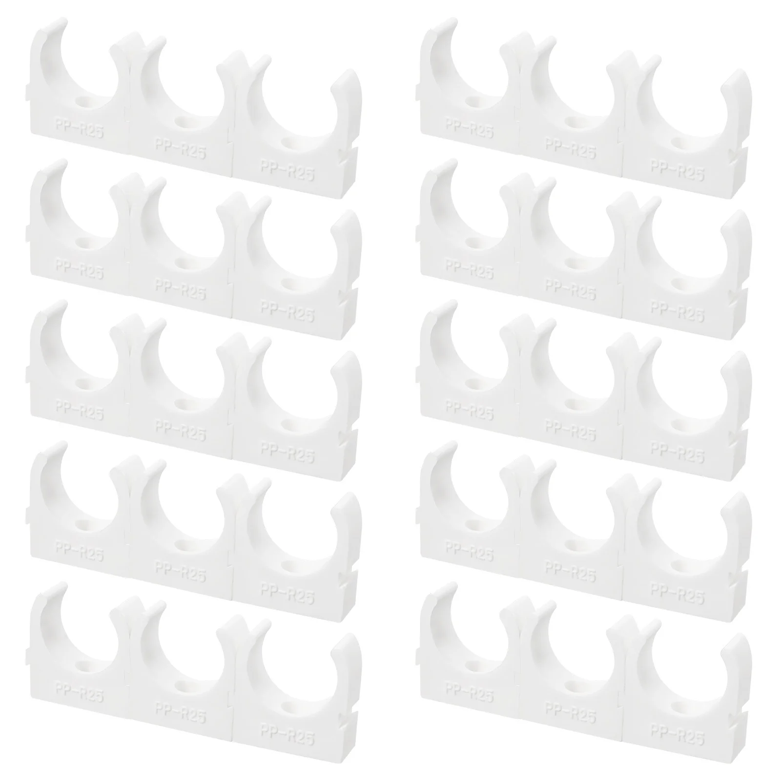 

50pcs U-Shaped Pipe Clamps Strong Plastic Snap Tube for Hose Fitting Wall Mounting Cable Gas Water Fixing Support Corrosion