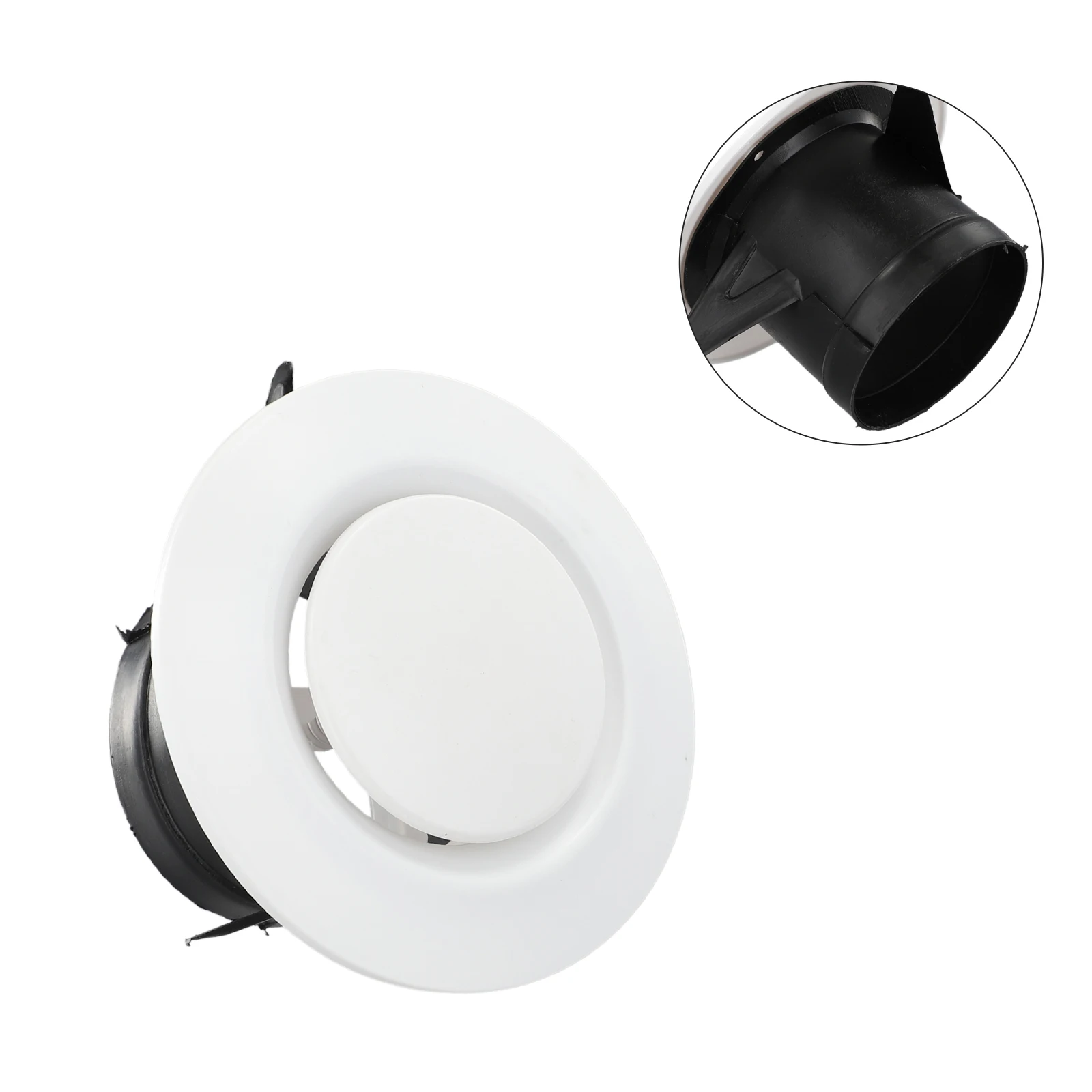 Exhaust Hood ABS Air Vent Extract Valve Grille Round Diffuser Ducting Ventilation Cover Air Volume Cooling Vent 75mm 100mm 125mm