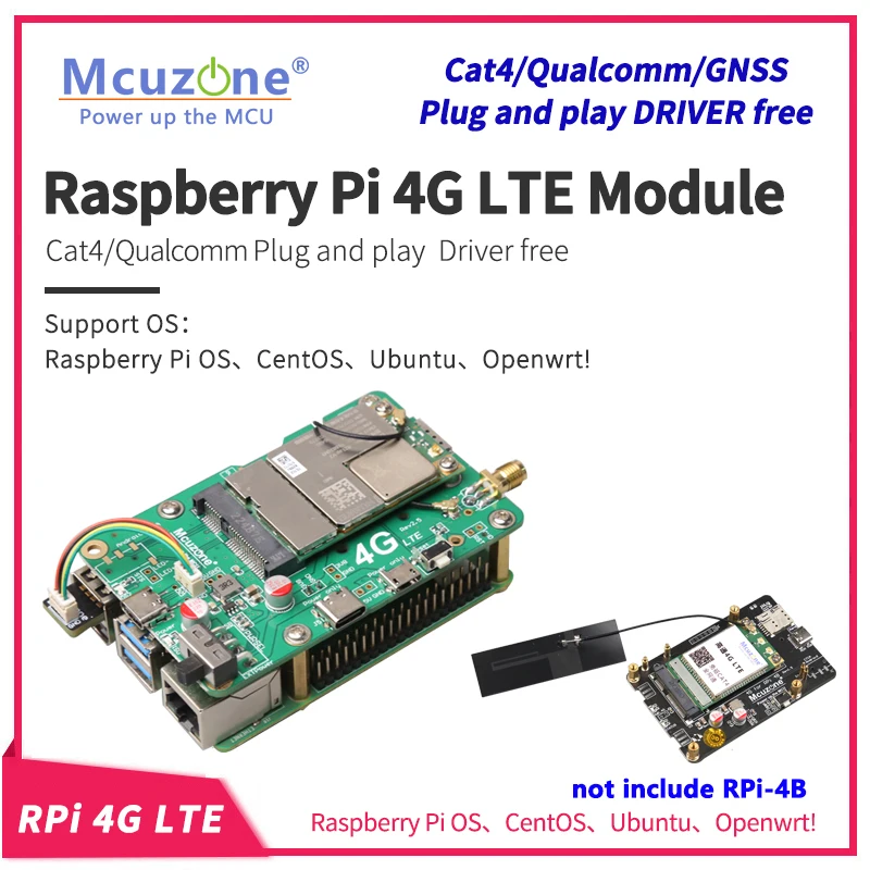 

4G LTE Cat4 Driver free, Plug&Play for Raspberry Pi 4B Jetson CentOS Ubuntu Windows,OpenWrt SSH GNSS GPS NL668-EU