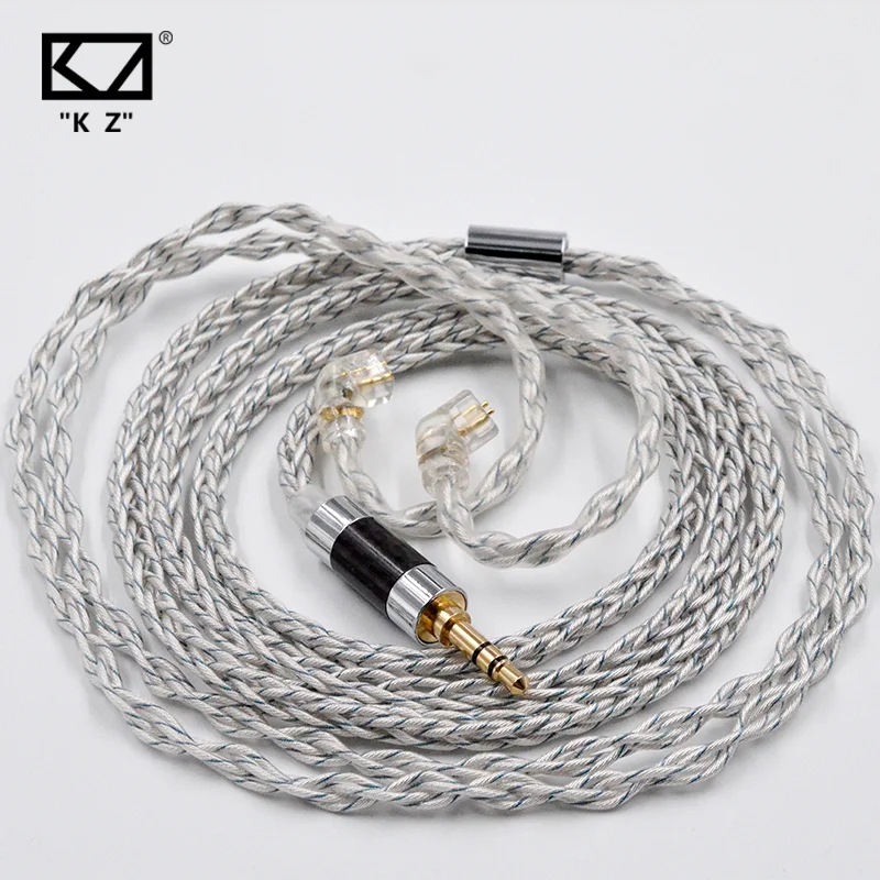 KZ 8 Core Silver Blue Hybrid 784 cores Silver plated Upgrade Cable Earphones Cable For KZ ZS10 PRO ZSN PRO ZSX DQ6 ZAX ASX ASF