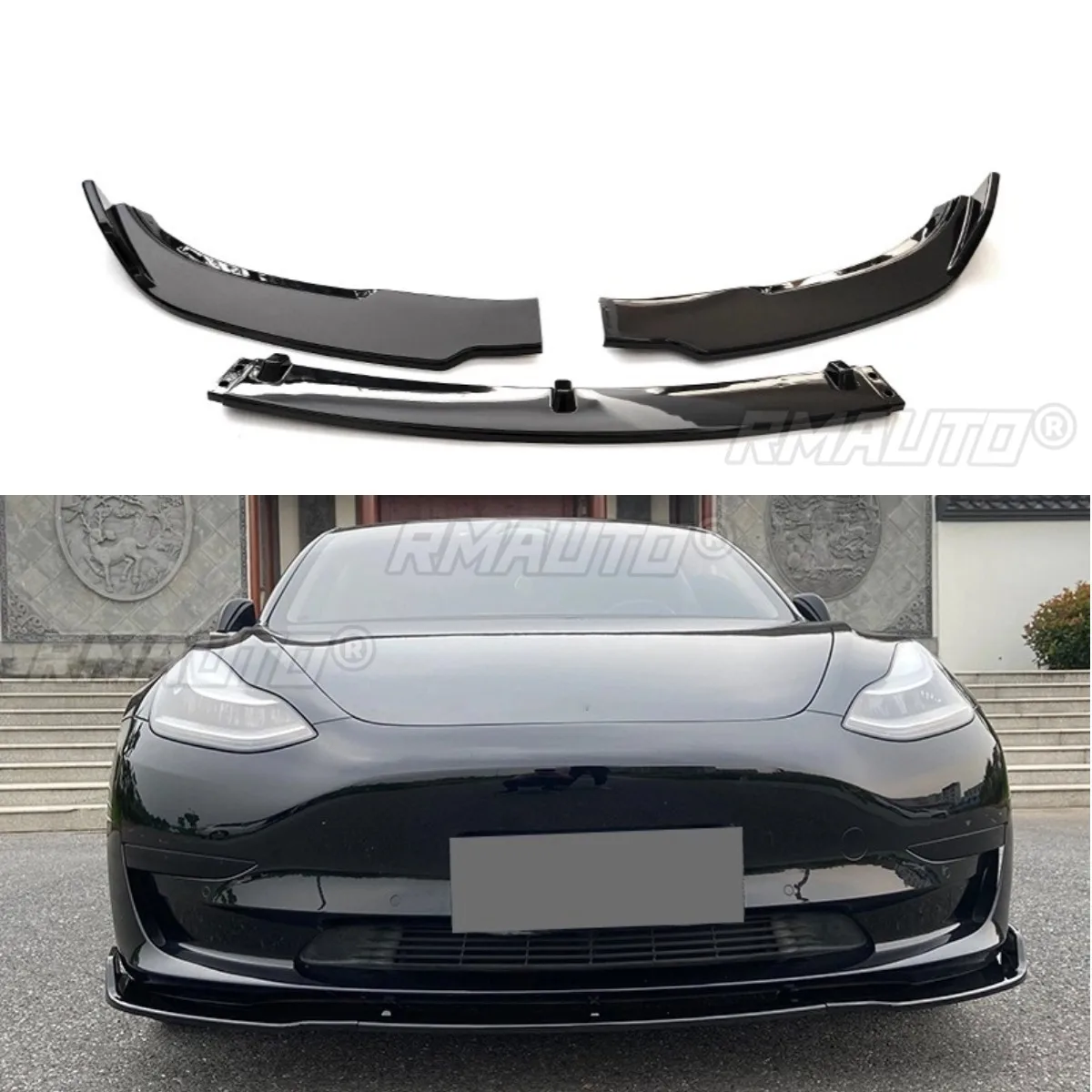 

Для Tesla Model 3 автомобильный передний бампер, разделитель губ, диффузор, спойлер для Tesla Model 3 2019-2023, защита бампера, автомобильные аксессуары