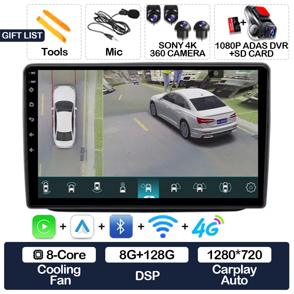 Android 16 Car Radio For Skoda Fabia 2 2007 - 2014 Qualcomm Multimedia Video Player Head Unit Carplay Auto Navigation GPS 4G DSP image 3