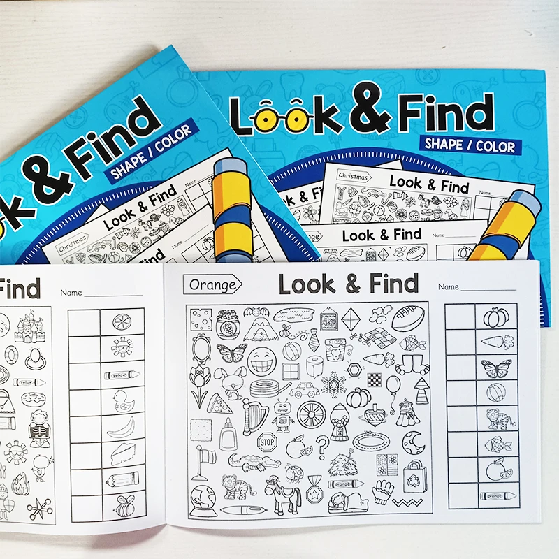 Kinderen tekenen prentenboek Interactief spel Artikel vinden Leuk kleurboek Focus Aandacht Oefening Vroeg onderwijs Werkboek
