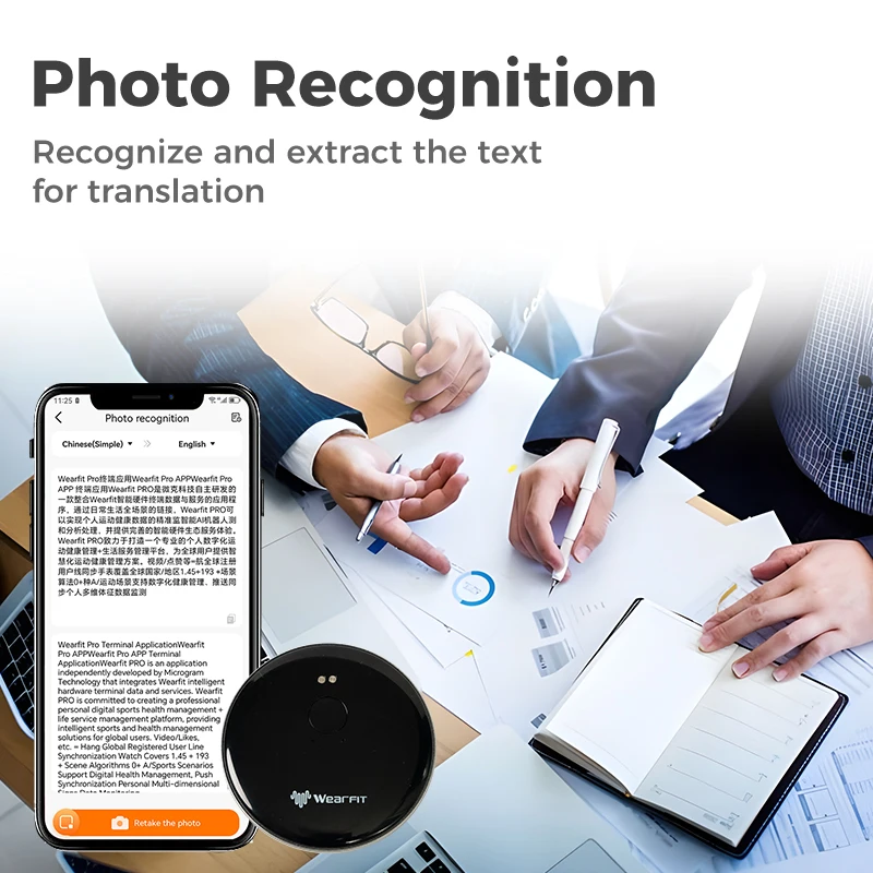 Top AI Scan Pen Voice Instantly Translator 137 Languages Simultaneous Interpretation Video Translate Photo Record Translation