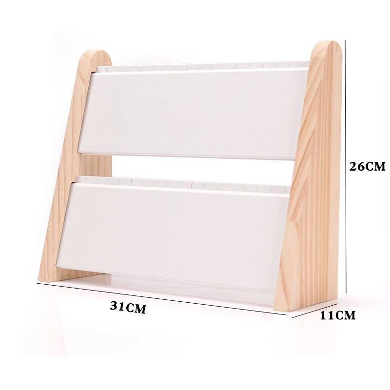 Wholesale 2 Layers Wood Slope Shape Jewelry Display Necklace Pendant Bracelet Organizer Stand Holder Rack Showcase Tray