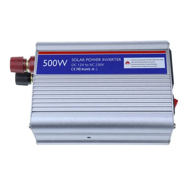

300/500W DC 12V To AC 230V Portable USB Car Power Inverter Adapter 2.1A USB Port Charger Fast Charging Car Universal Socket