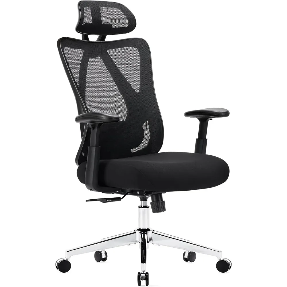 

Home Office Desk Chair, Ergonomic Rolling Work Swivel High Back 135°Tilt Function Big and Tall Computer with Wheels, 2D Armrest
