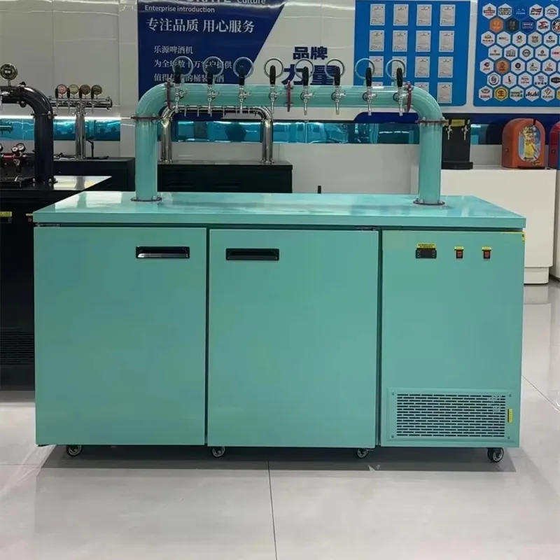 

Black 8 Tap Beer Dispenser Cooler Machine for Beer Cooling Home Brew Pub Quality Commercial Grade Stainless Steel Tower