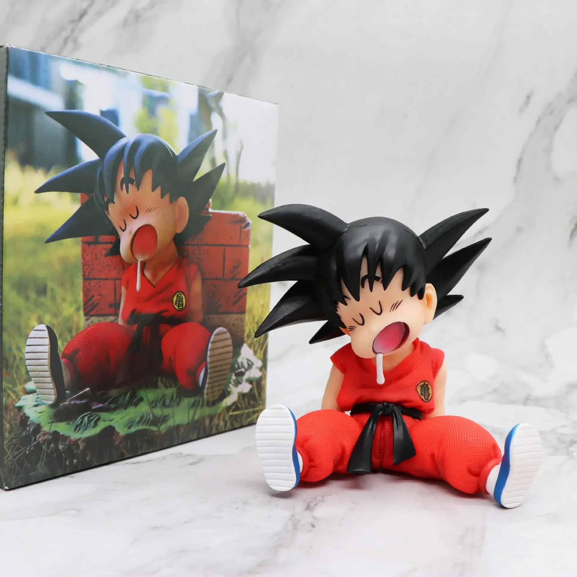 10cm Anime Drachen ball Figur Kindheit Sohn Goku Modell Spielzeug gk Schlafs zene Puppe Dekoration Kinderspiel zeug Geburtstags geschenk