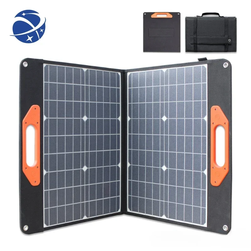 

YYHCWaterproof Camping Outdoor Solar Power Bank 100W Monocrystalline 18v Battery Charger Portable Solar Panel Foldable