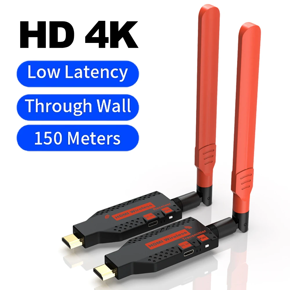 

Беспроводной удлинитель HDMI 1080P 150M от 1 TX до 4 RX, видеопередатчик, приемник ТВ-приемника для камеры PS4, ноутбука, ТВ-монитора, проектора