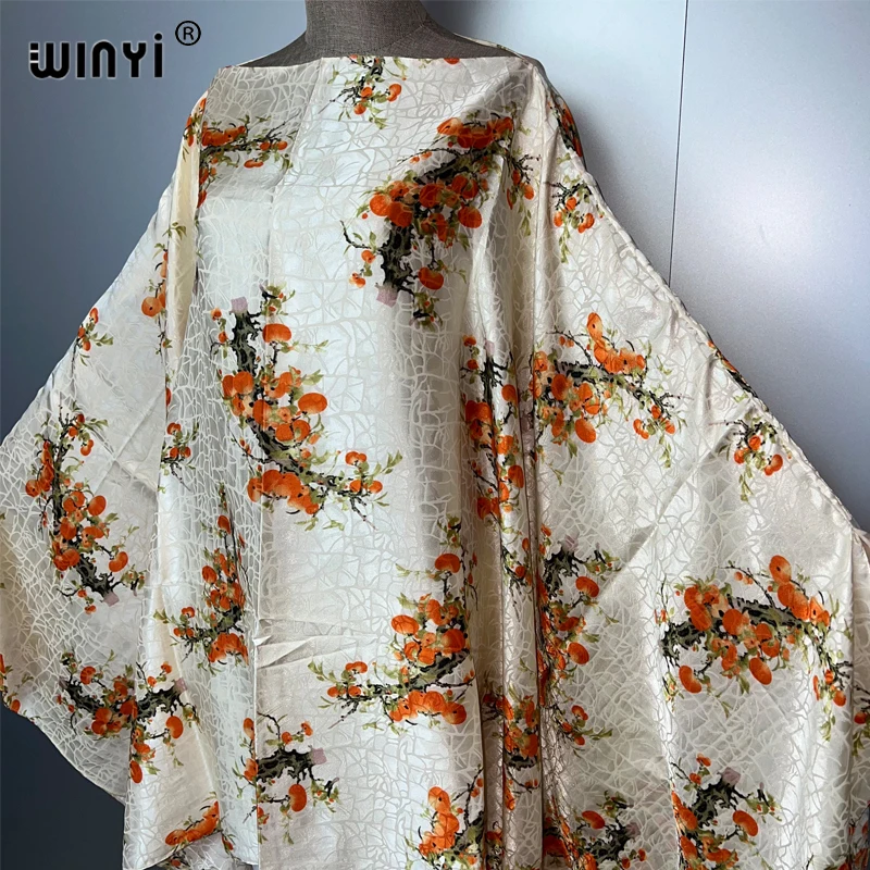 WINYI summer loose kaftan Boho Print Elegant long dress Women Evening party Caftan abaya muslim woman abaya dubai luxury