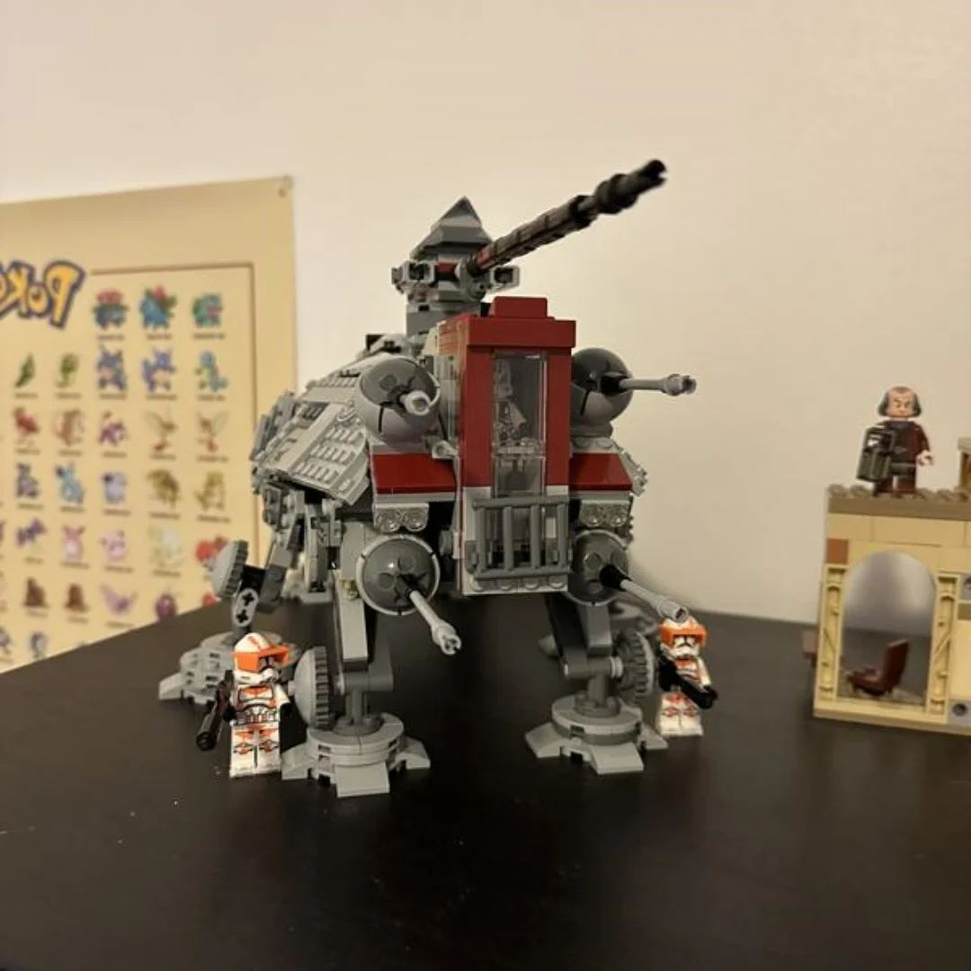 

Moc Disney 75337 AT-TE Walker Building Blocks Rotating Cannon Posable Legs Clone Trooper Battle Model for Space Wars Fans Gifts