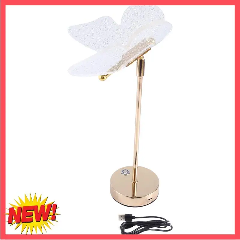 

B17C Butterfly Desk Lamp Indoor Lighting Button Home Decoration Bedroom Bedside Living Room Desk Lamp Touch Charging Model Durab