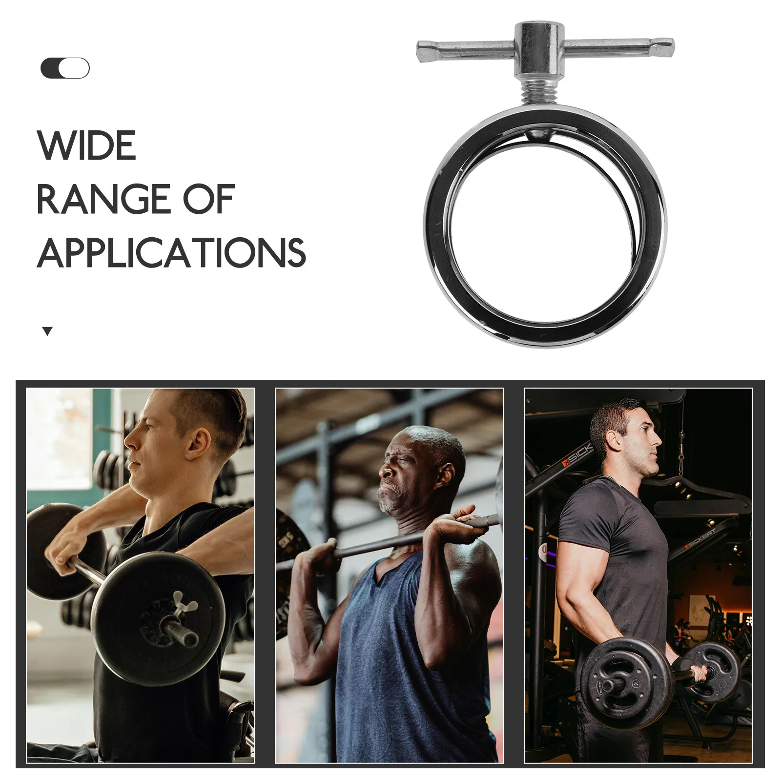 Barbell Clamp Collars Wear Resistant Weight Plate Locks Easy Install for Home Gym Deadlift Press Portable