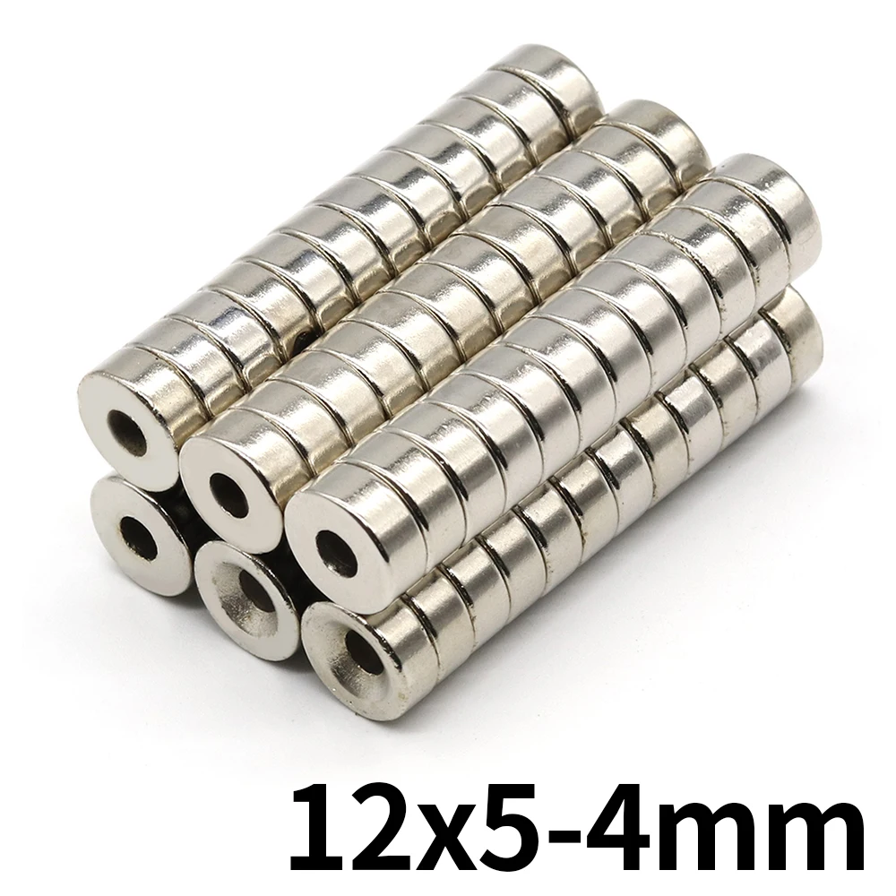 12x5-4mm Round Super Strong Neodymium Magnet with holes N35 Powerful Magnetic NdfeB Permanent Refrigerator Magnet imanes DIY