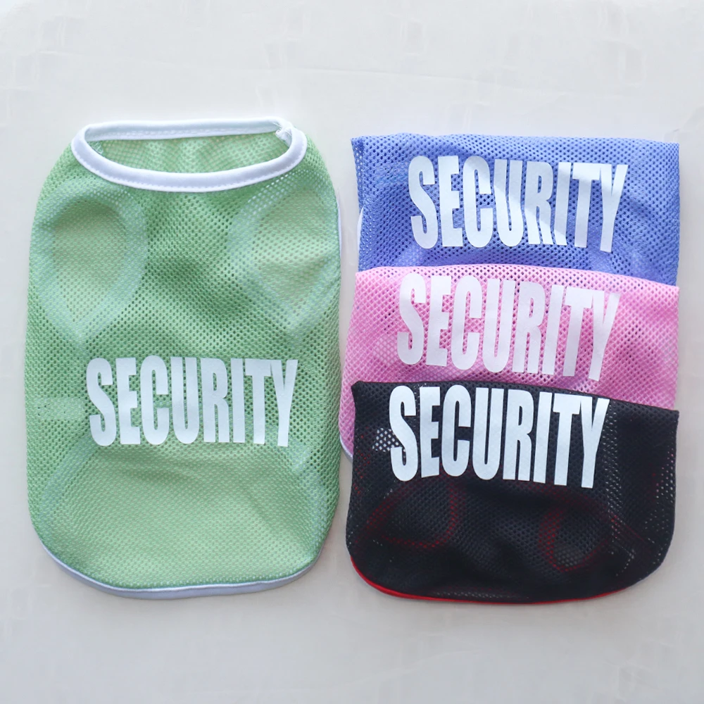 Cat and Dog Universal Summer Clothes Mesh Breathable Letter Printing Thin Size Large Dog Tank Top Golden Bears