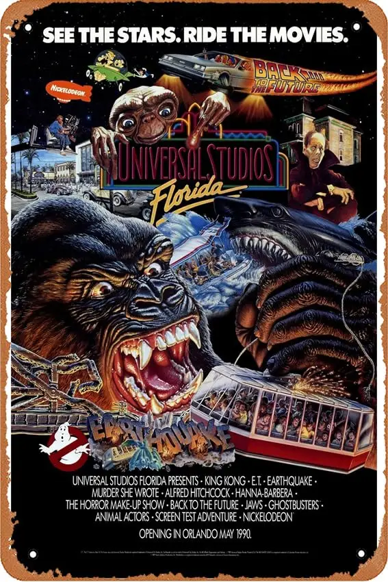 

Постер «Флорида» (1990) для универсальных студий, художественное украшение для дома, металлический жестяной ретро знак 8x12 дюймов