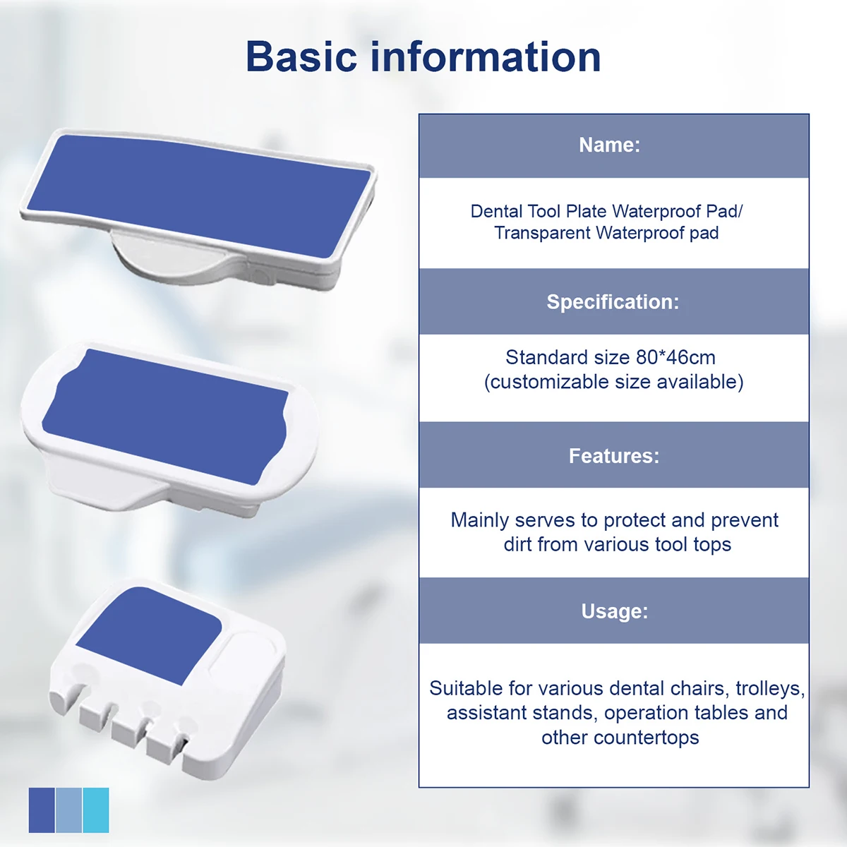 Bancada de trabalho para odontologia, almofada à prova d'água, cadeira de mesa, pano protetor, resistente ao desgaste, couro grosso, ferramentas de toalha de mesa, almofadas de disco