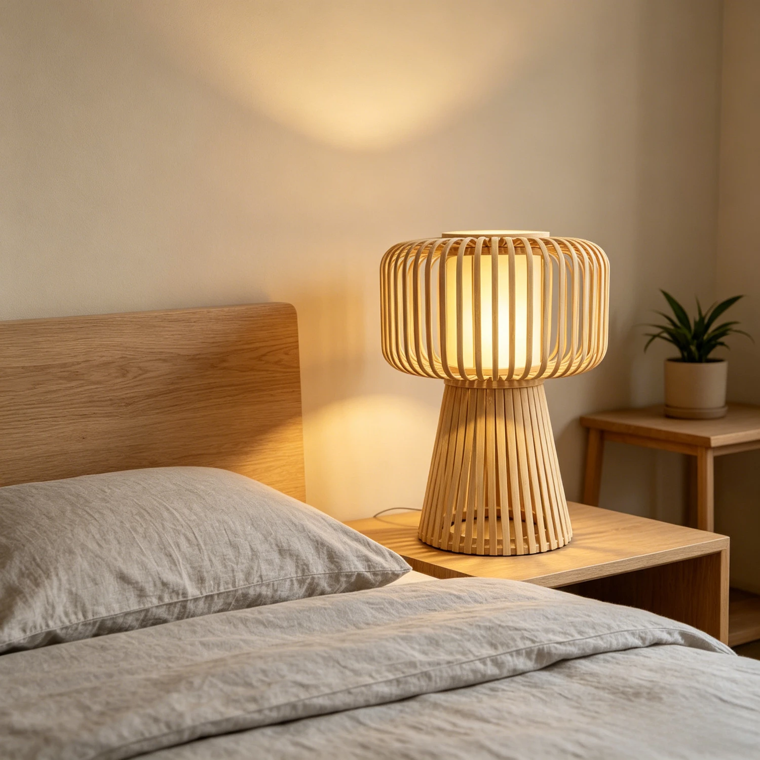 JOYINLED Handmade Bamboo Lamp Shade Natural Rattan Table Lamp Shade Covers for Desk & Bedside Lamps, Japanese style Room Decor