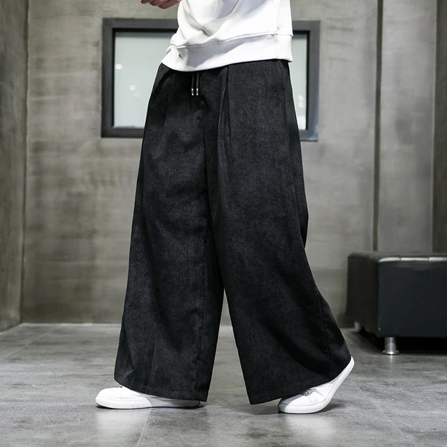 Mens wide leg corduroy pants online
