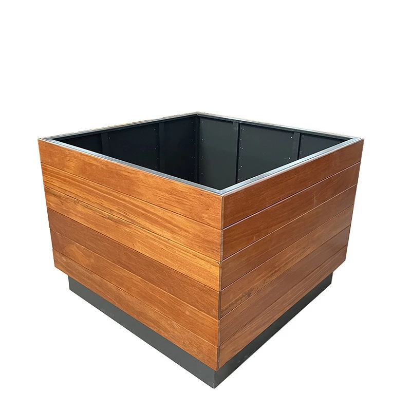 

Outdoor stainless steel flower box landscape square mobile