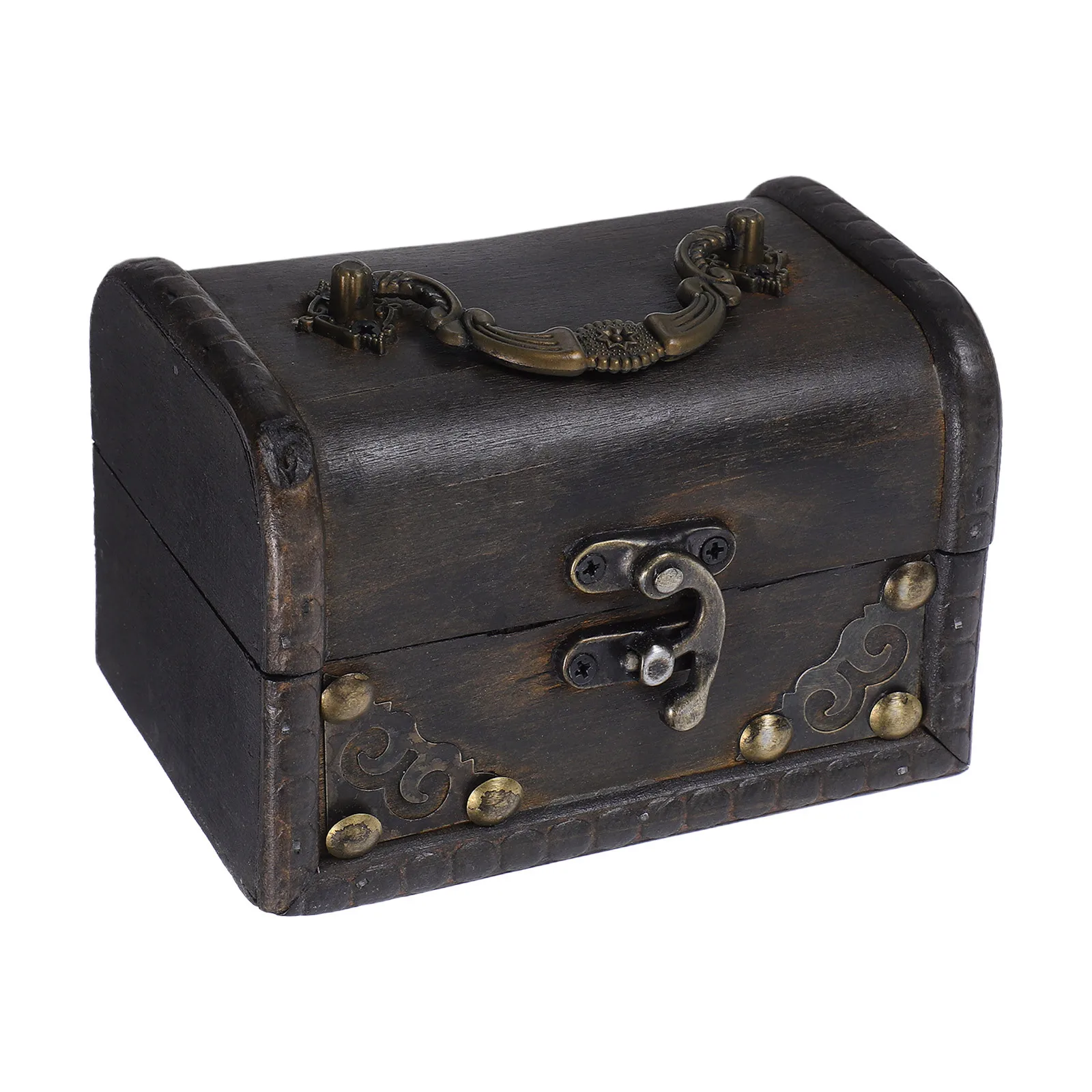 

Wooden Box Decorative Storage Case Manual Vintage Treasure Chest Boxes for